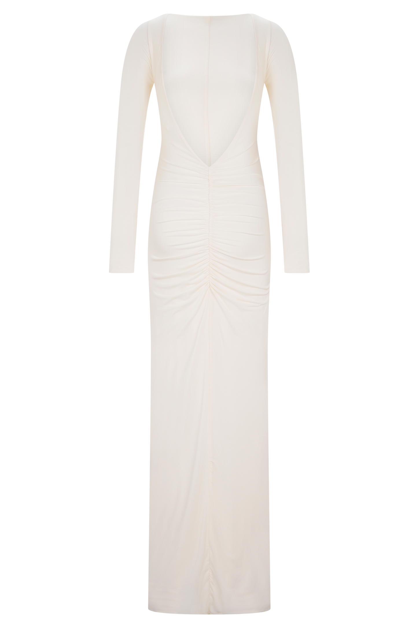 Robe Maxi Étroite à Manches Longues Louisa - Ivoire