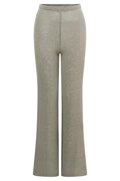 Pantalon Malani en Tricot à Pieds Large - SAGE