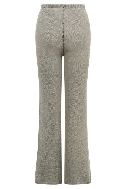 Pantalon Malani en Tricot à Pieds Large - SAGE