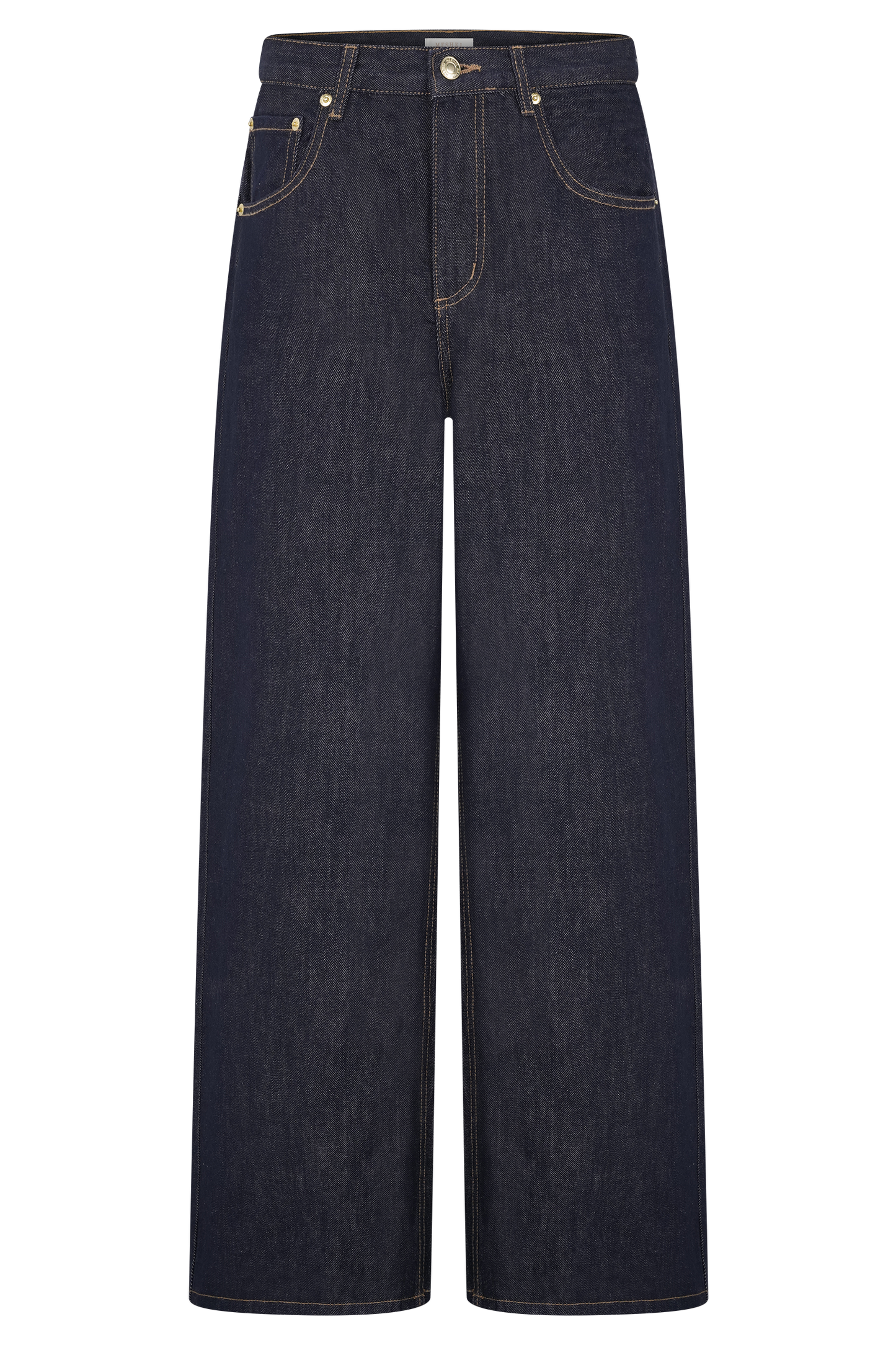 Jeans en jean Mannon taille mi-haute - Bleu indigo délavé