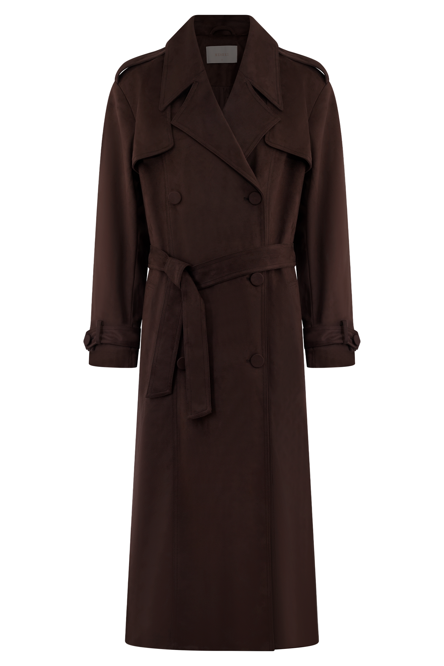 Manteau en similicuir Marc - Chocolat Cacao