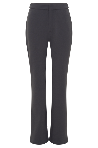 Pantalon Marion, coupe ajustée et évasée - Gris anthracite
