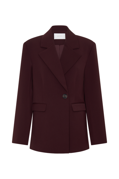 Blazer Mateo taille oversize - couleur bois de manguier