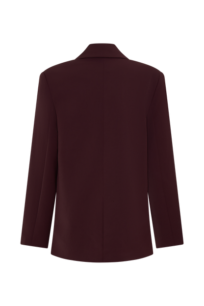 Blazer Mateo taille oversize - couleur bois de manguier