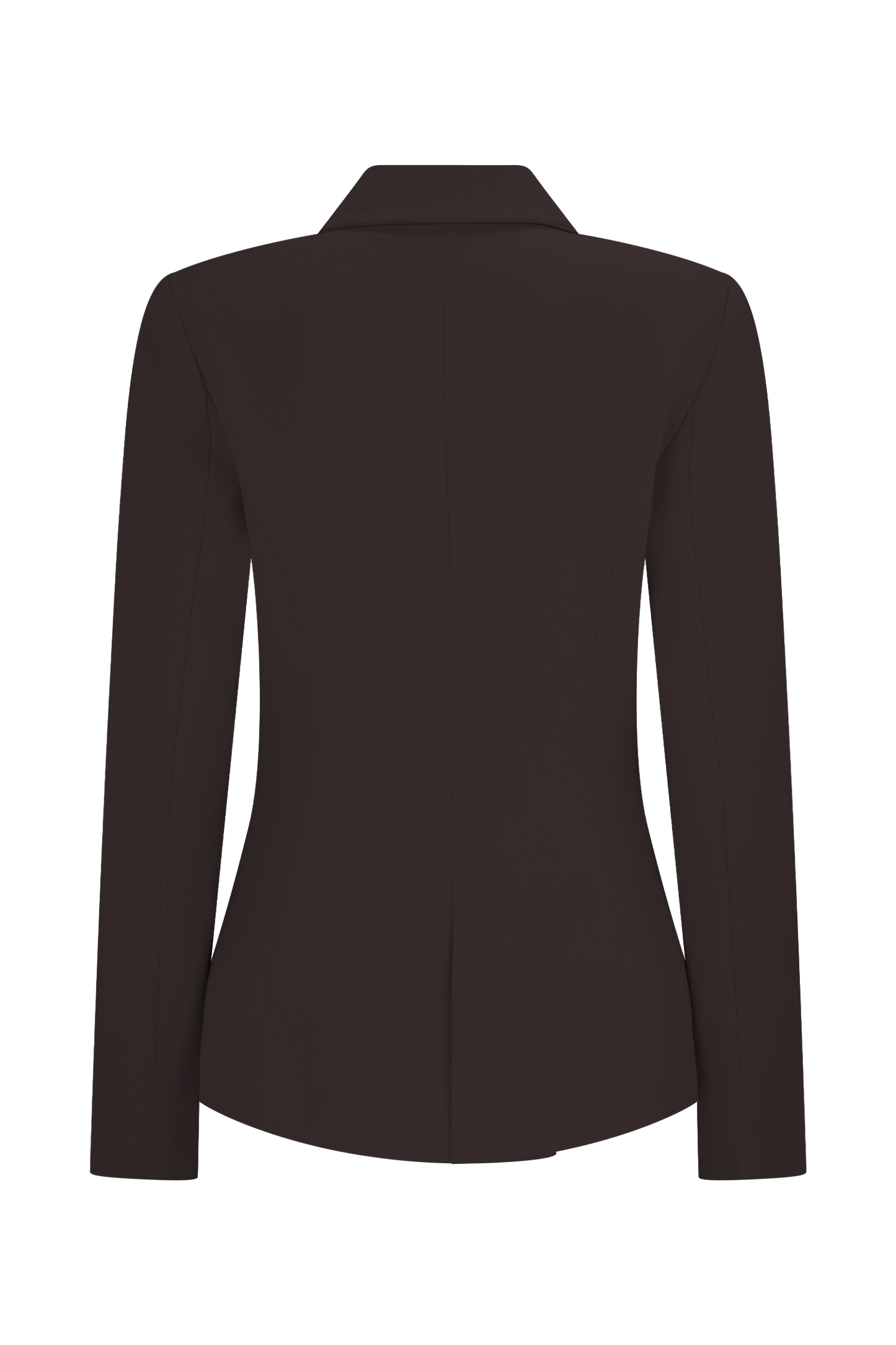 Blazer taille haute à effet cintré - Chocolat