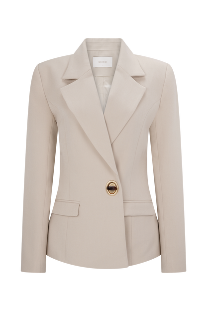 Blazer taille haute Max - Ivoire pierre