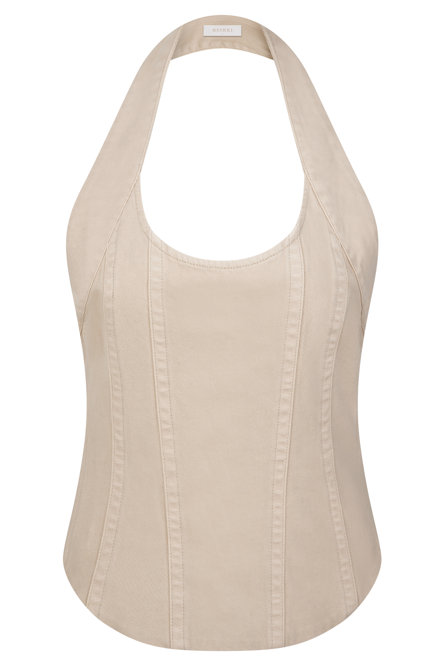 Haut-corset à porter en bandoulière en jean Meadow - Lavage effet pierre