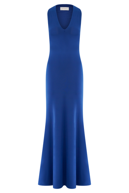 Elke Robe Maxi Décolleté V - Cobalt