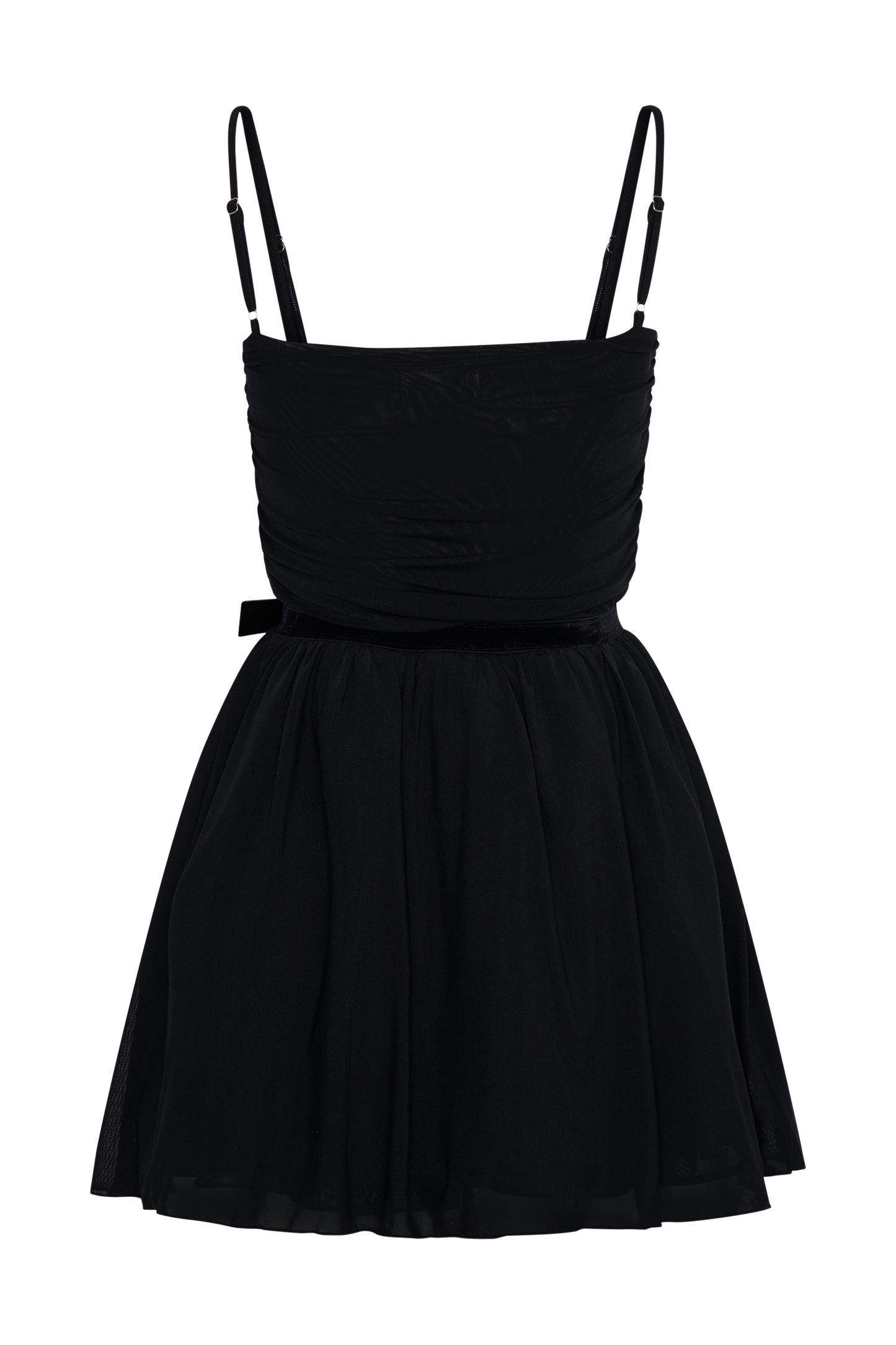 Mini-robe en maille Mischa avec motif floral - Noir