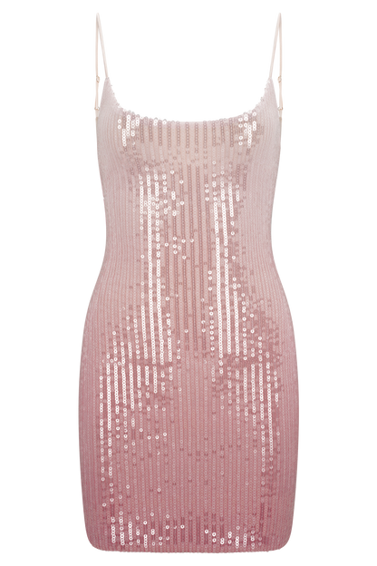 Mini-robe à paillettes Mora - Rose Ombré