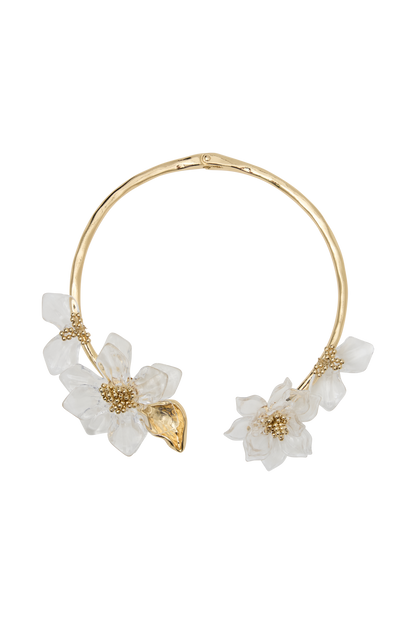 Collier Fleur en Acrylique Naomi - Or