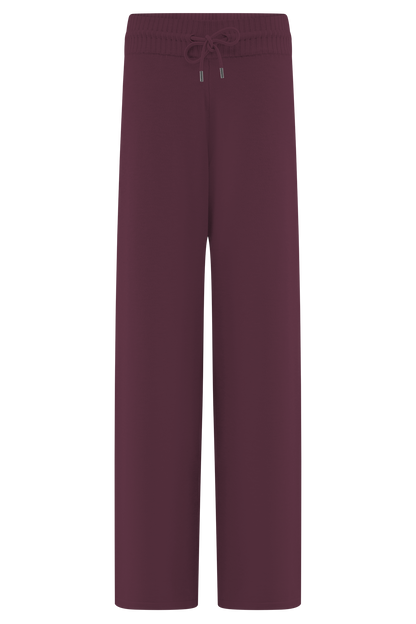Pantalon large en tricot Natalya - Merlot