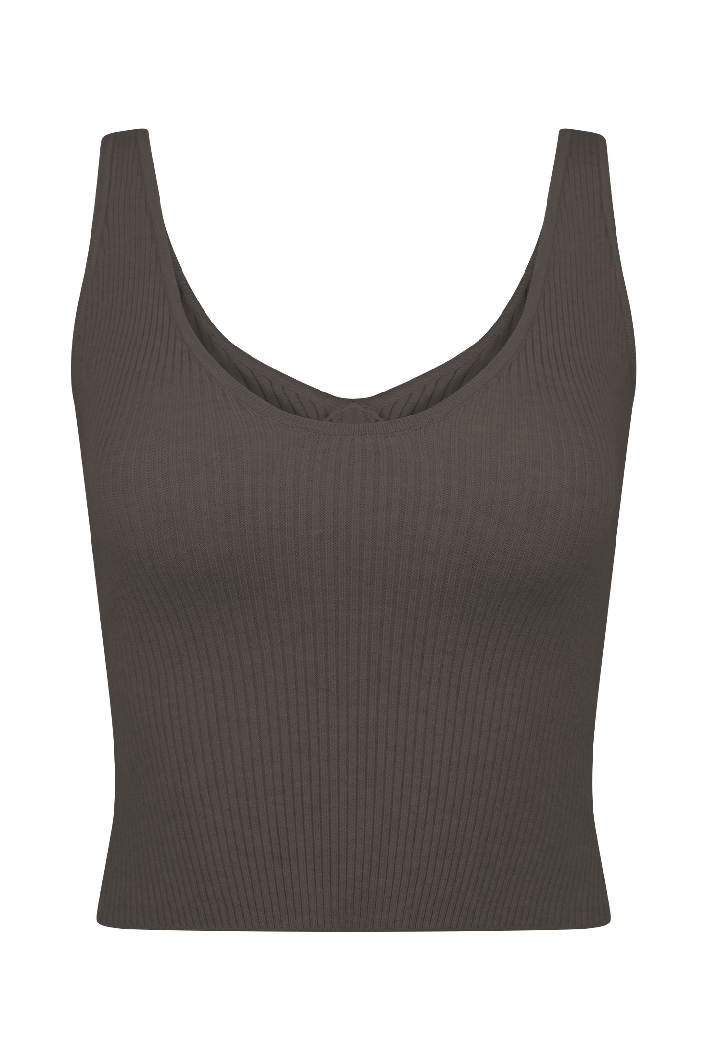 Débardeur côtelé en tricot Natalya - Chocolat noir
