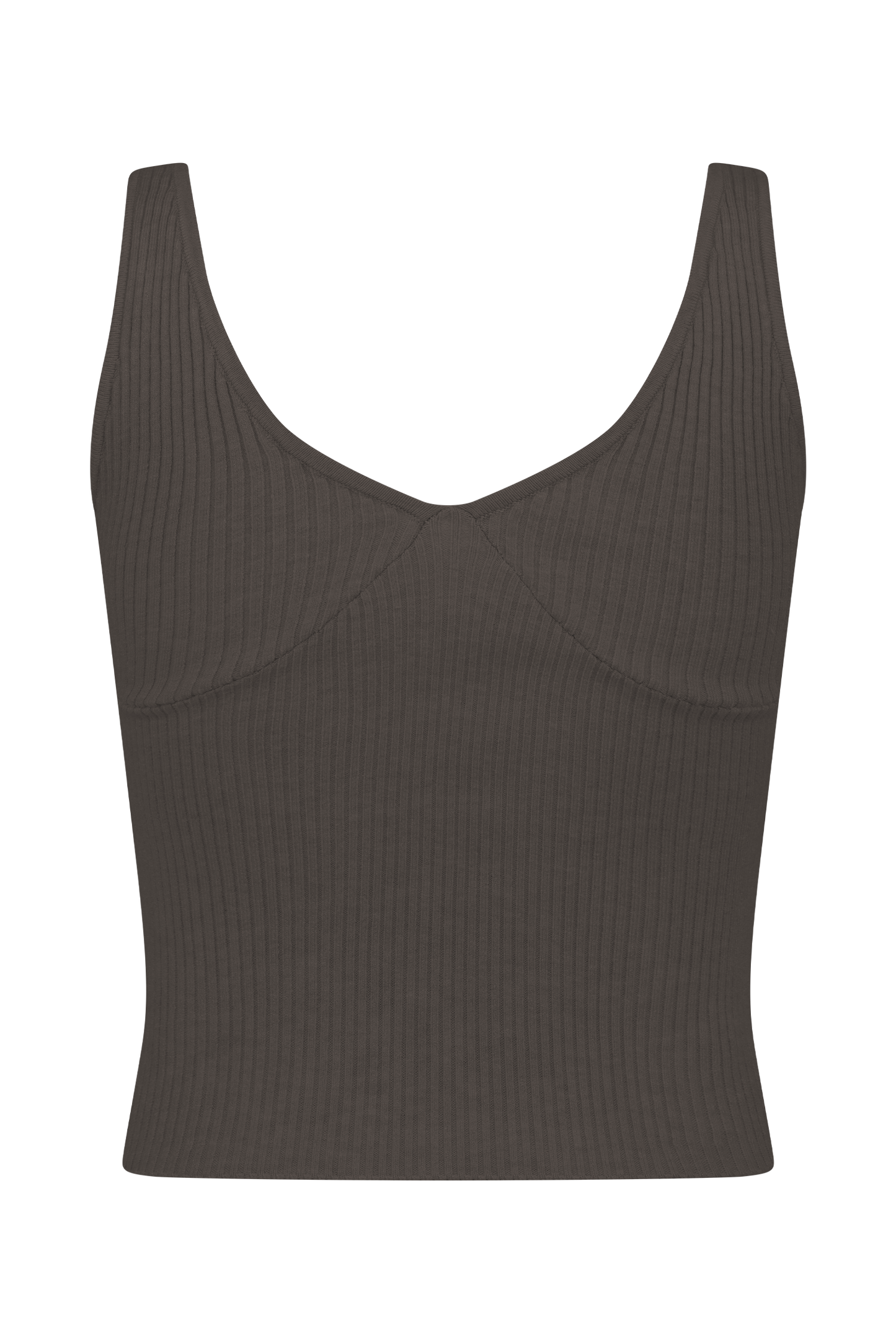 Débardeur côtelé en tricot Natalya - Chocolat noir