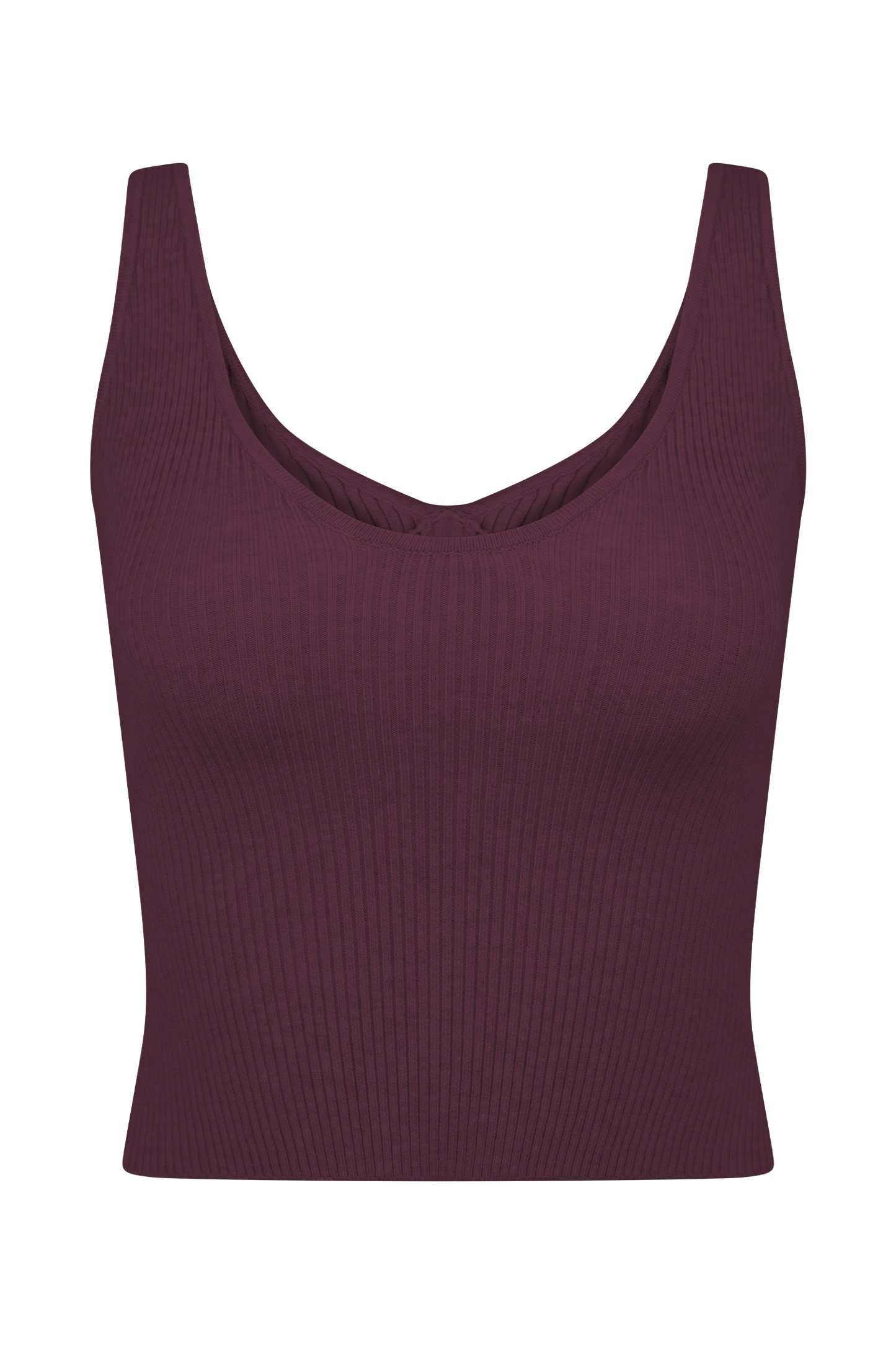 Débardeur côtelé en tricot Natalya - Merlot