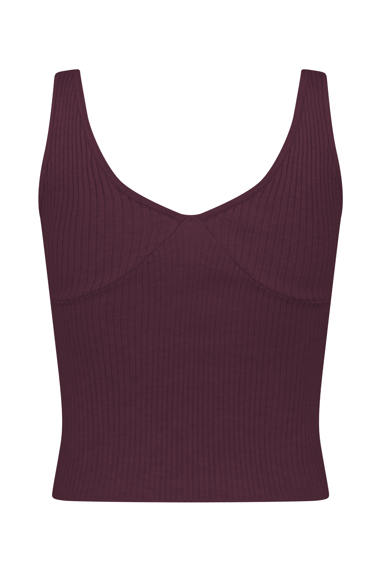 Débardeur côtelé en tricot Natalya - Merlot