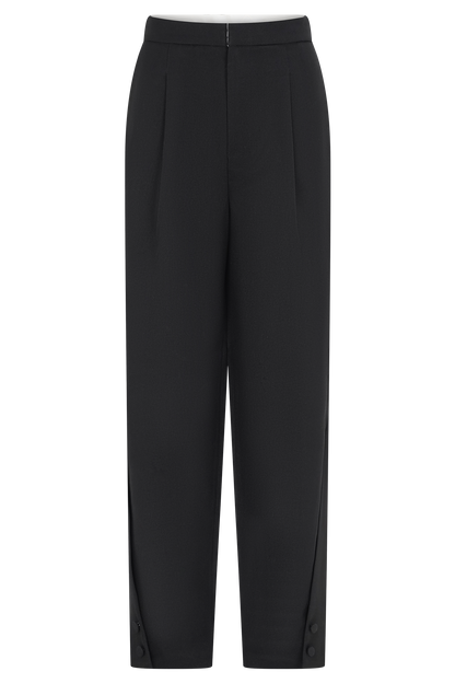 Pantalon tailleur à jambes évasées Olie - Noir