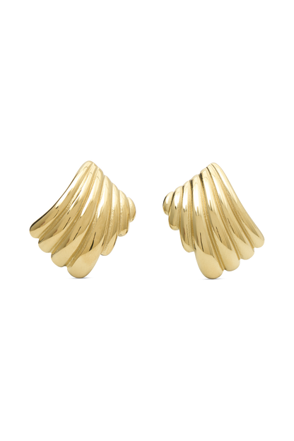 Boucles d'oreilles carrées texturées Olympia - Or