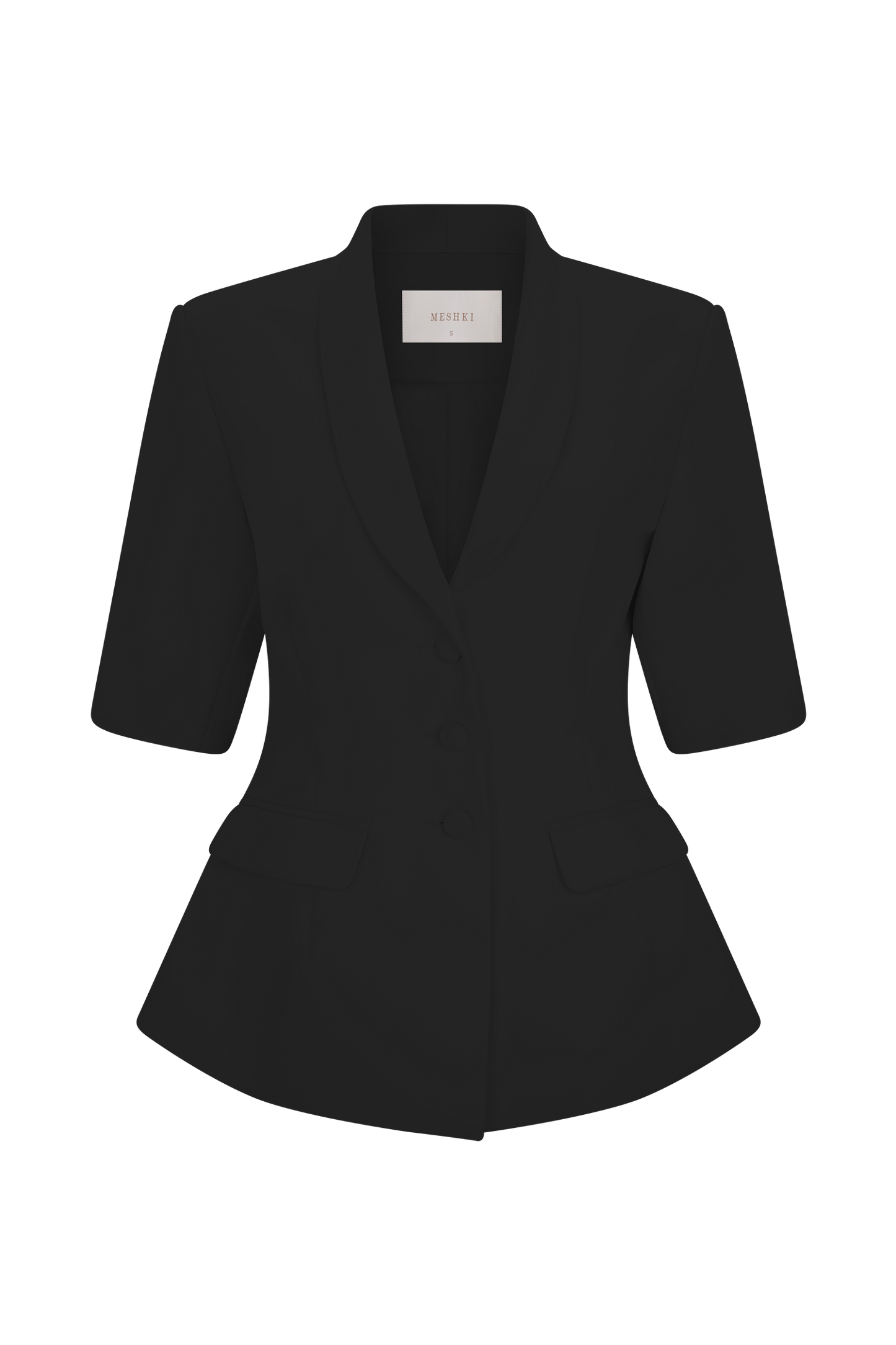 Top tailleur à manches bouffantes Opal - Noir