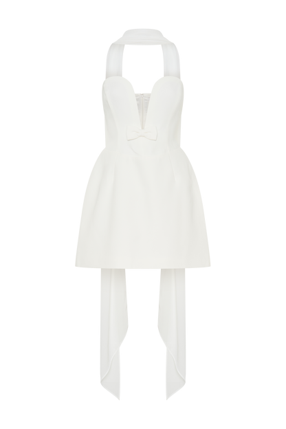 Mini-robe tailleur sans bretelles Orellia - Ivoire