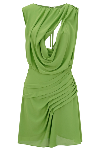Robe mini en mousseline Oria - Verte