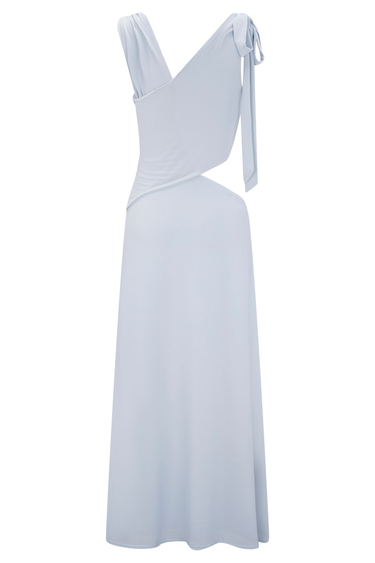 Robe midi asymétrique et fluide Raleigh - Bleu clair