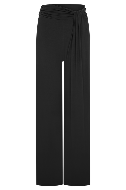 Pantalon droit en modal Ramona - Noir