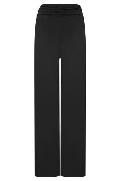 Pantalon droit en modal Ramona - Noir