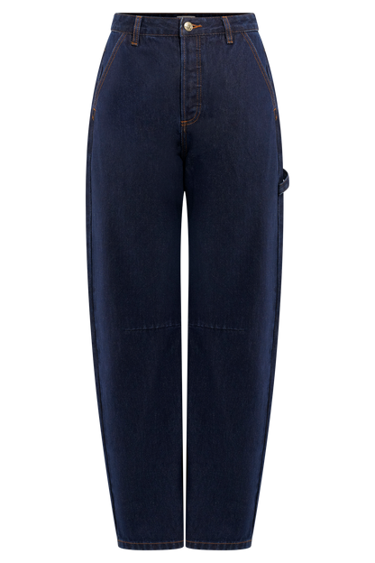 Jeans Barrel Renata - Bleu Indigo
