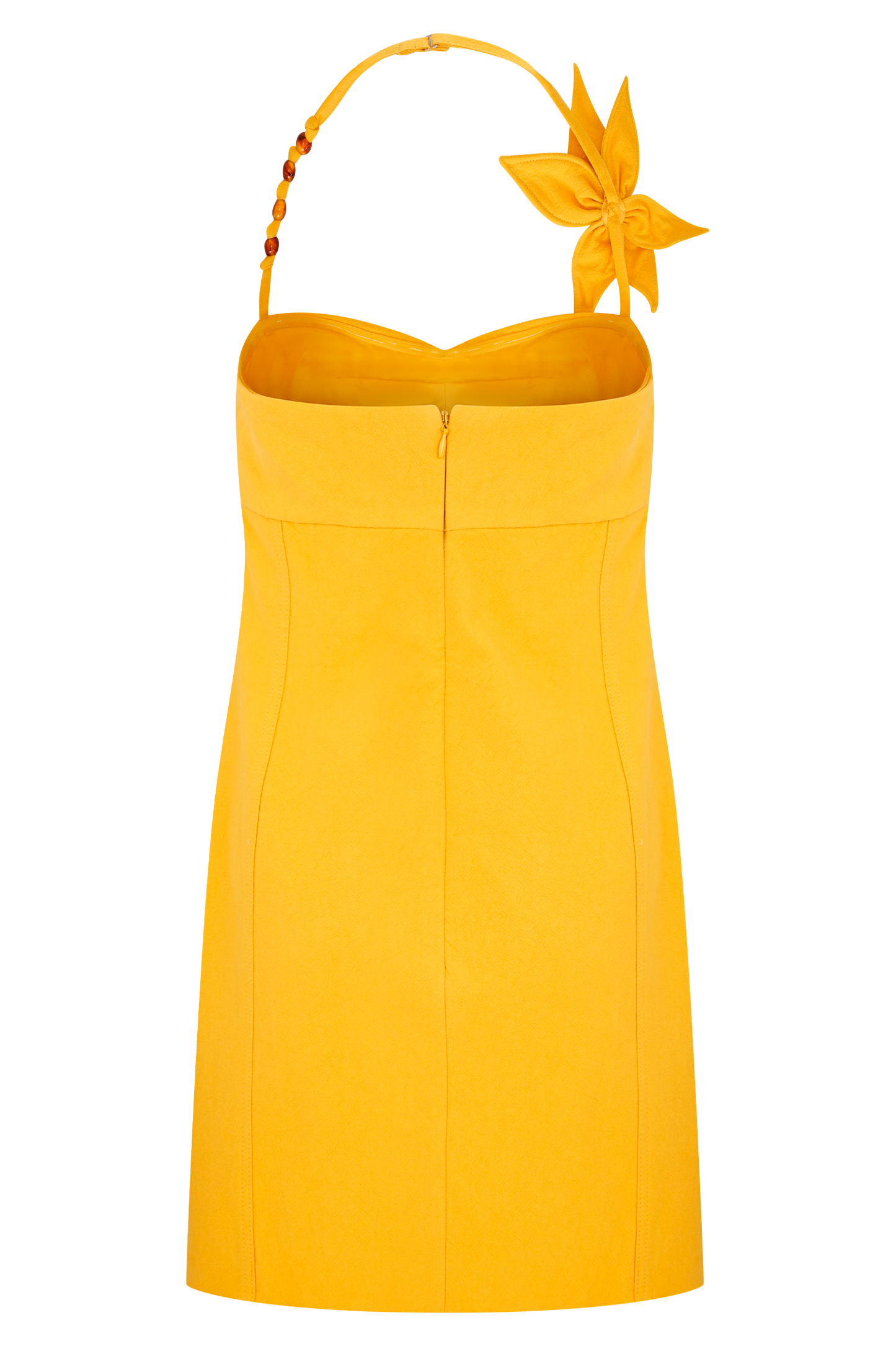 Robe mini en coton à motifs floraux Reyes - couleur caramel.