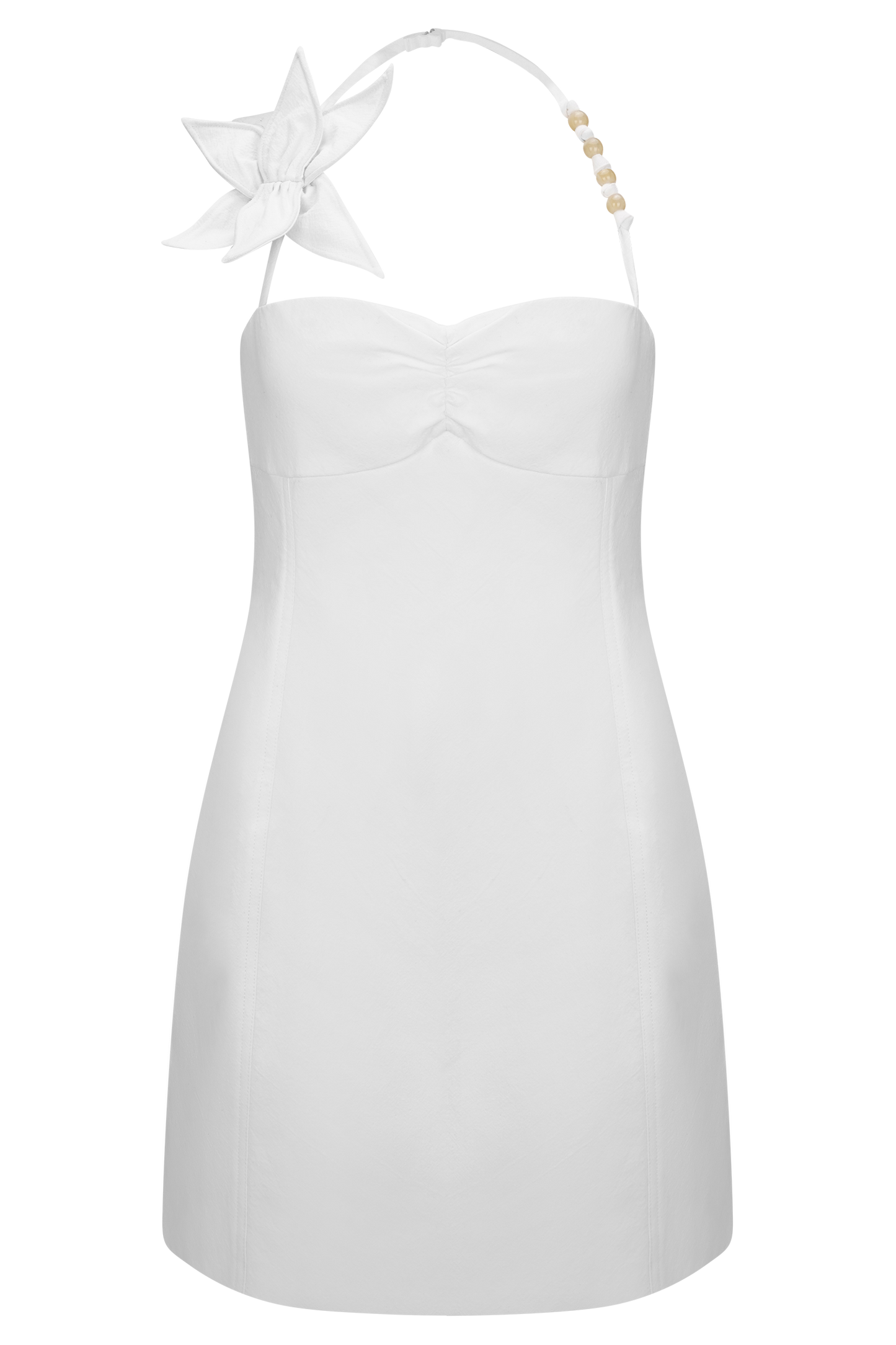 Robe mini en coton à motifs floraux Reyes - Blanc