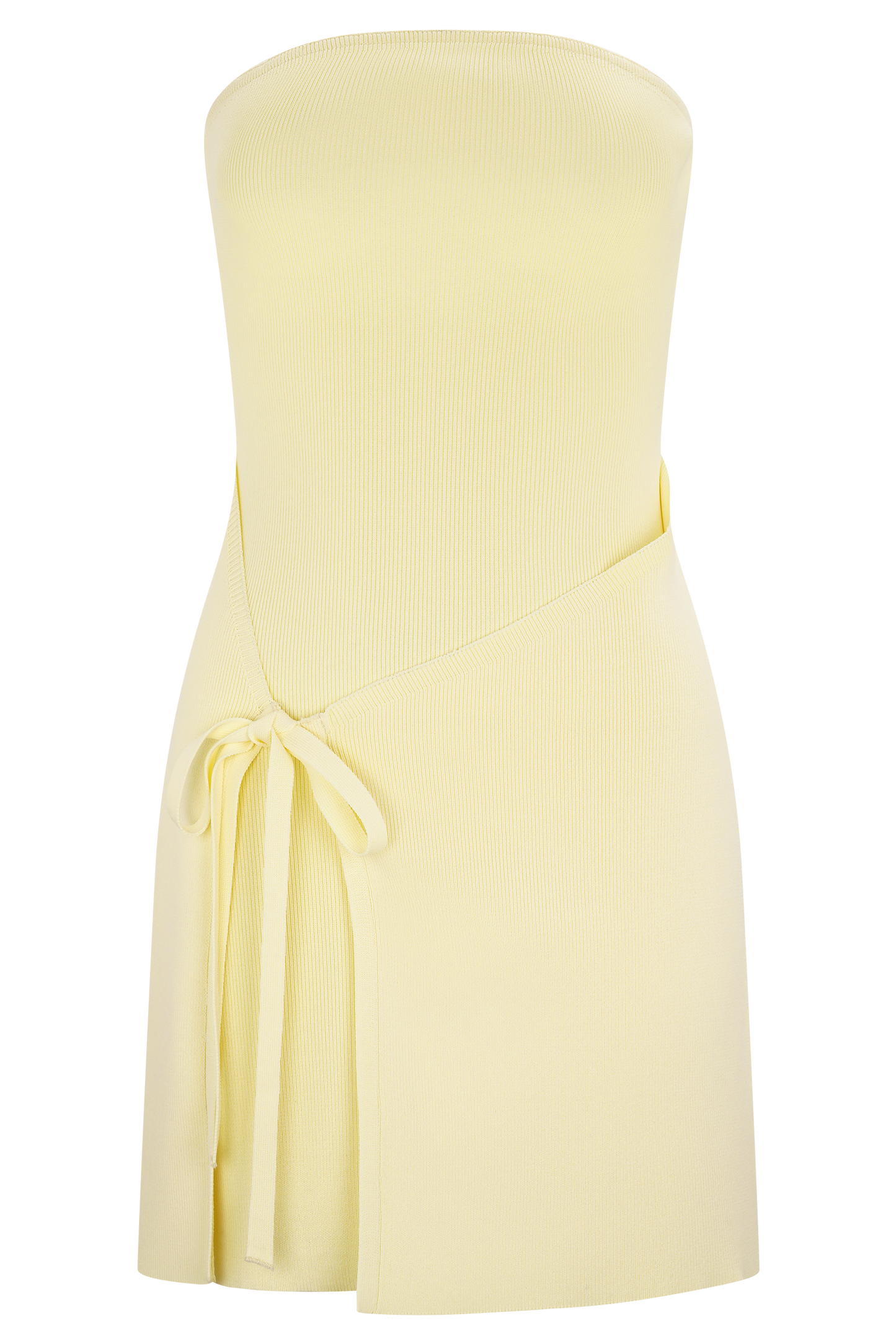 Rian Mini-robe en tricot sans bretelles - Citron