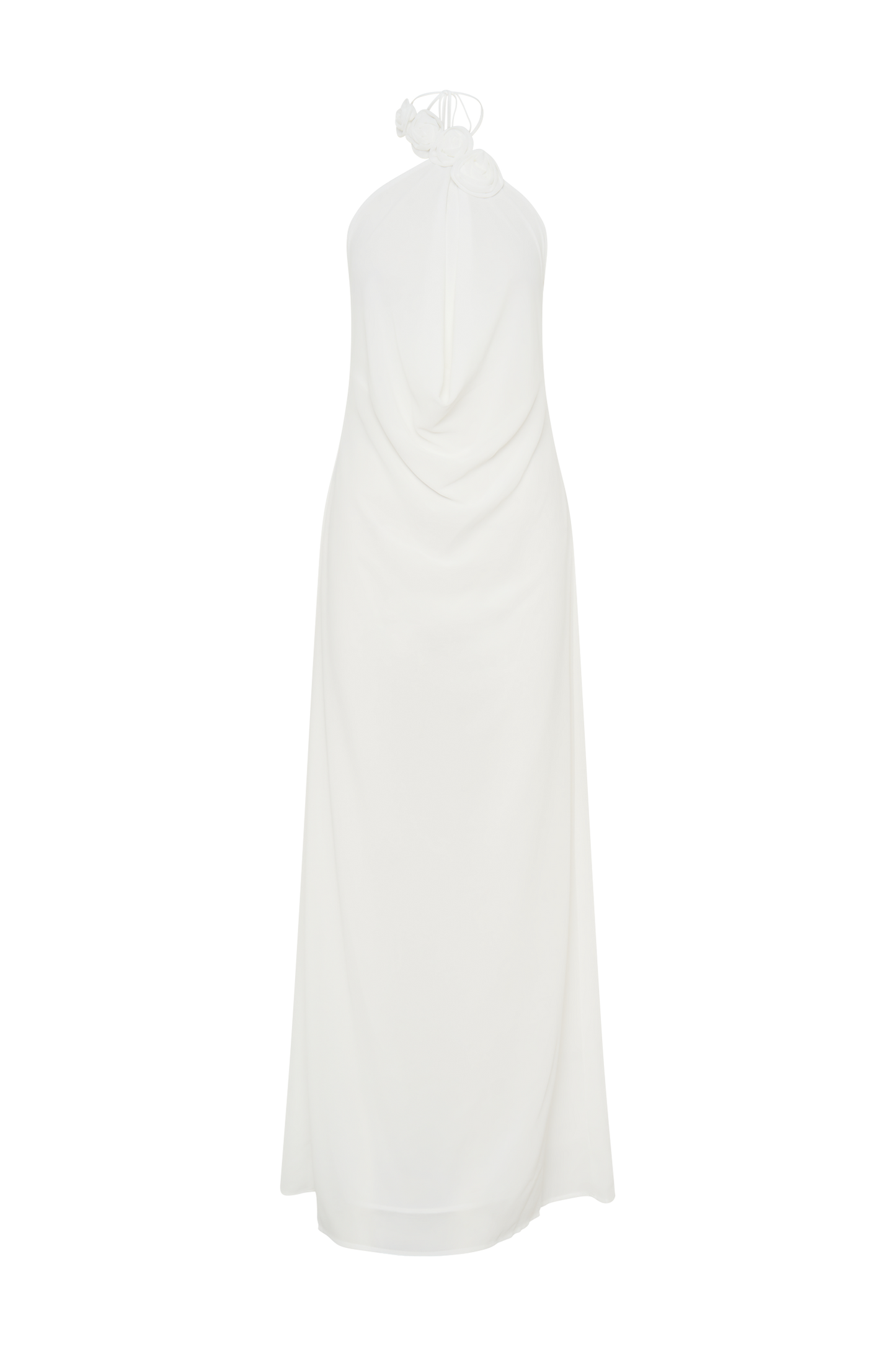 Robe Maxi Col Chandail Rosalia - Blanc