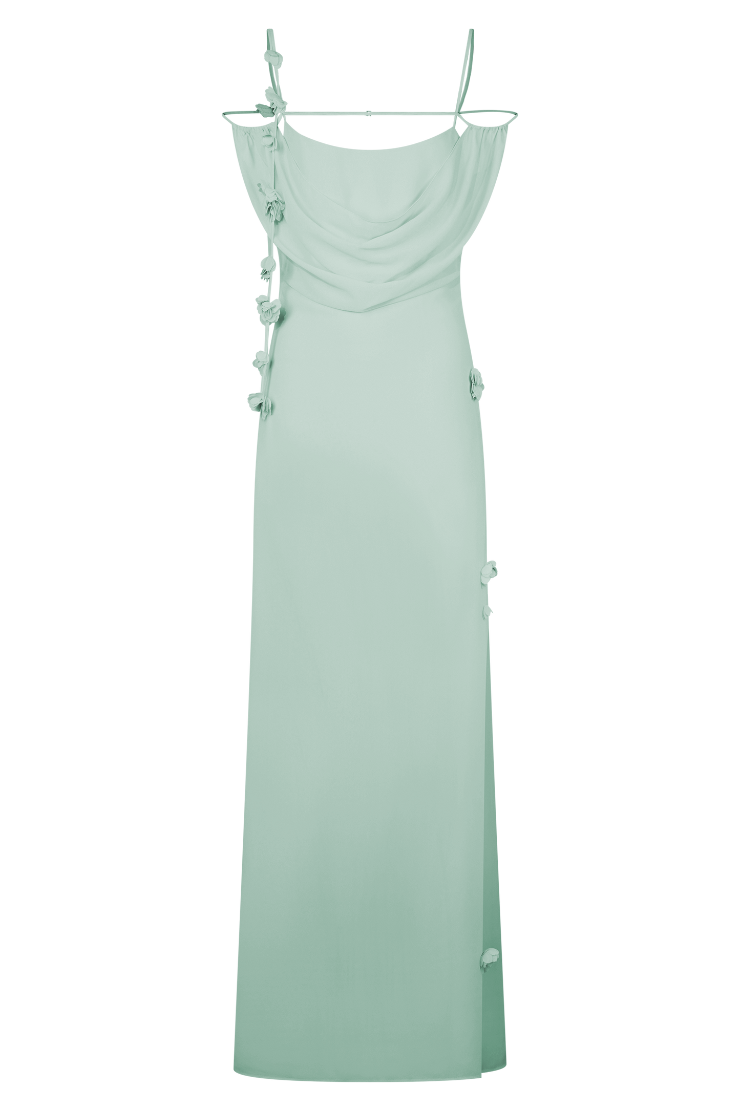 Robe Maxi en Chiffon à Motifs Floraux Rosalie - Lagoon
