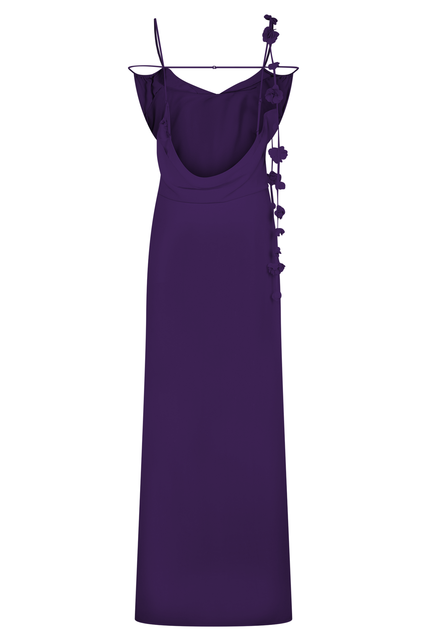 Robe Maxi en Chiffon à Motifs Floraux Rosalie - Violette
