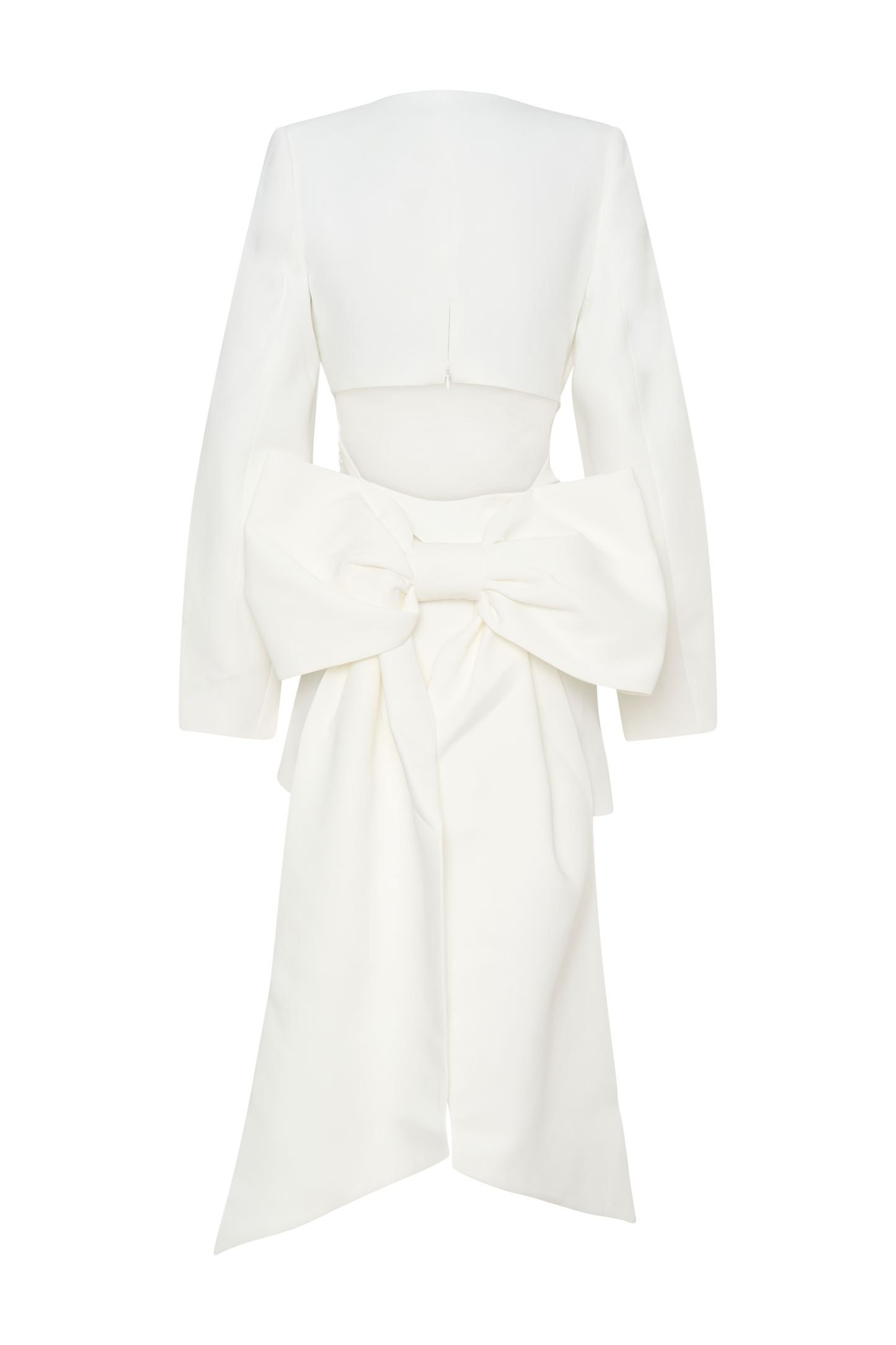 Mini-robe tailleur à nœud Rosanna - Ivoire