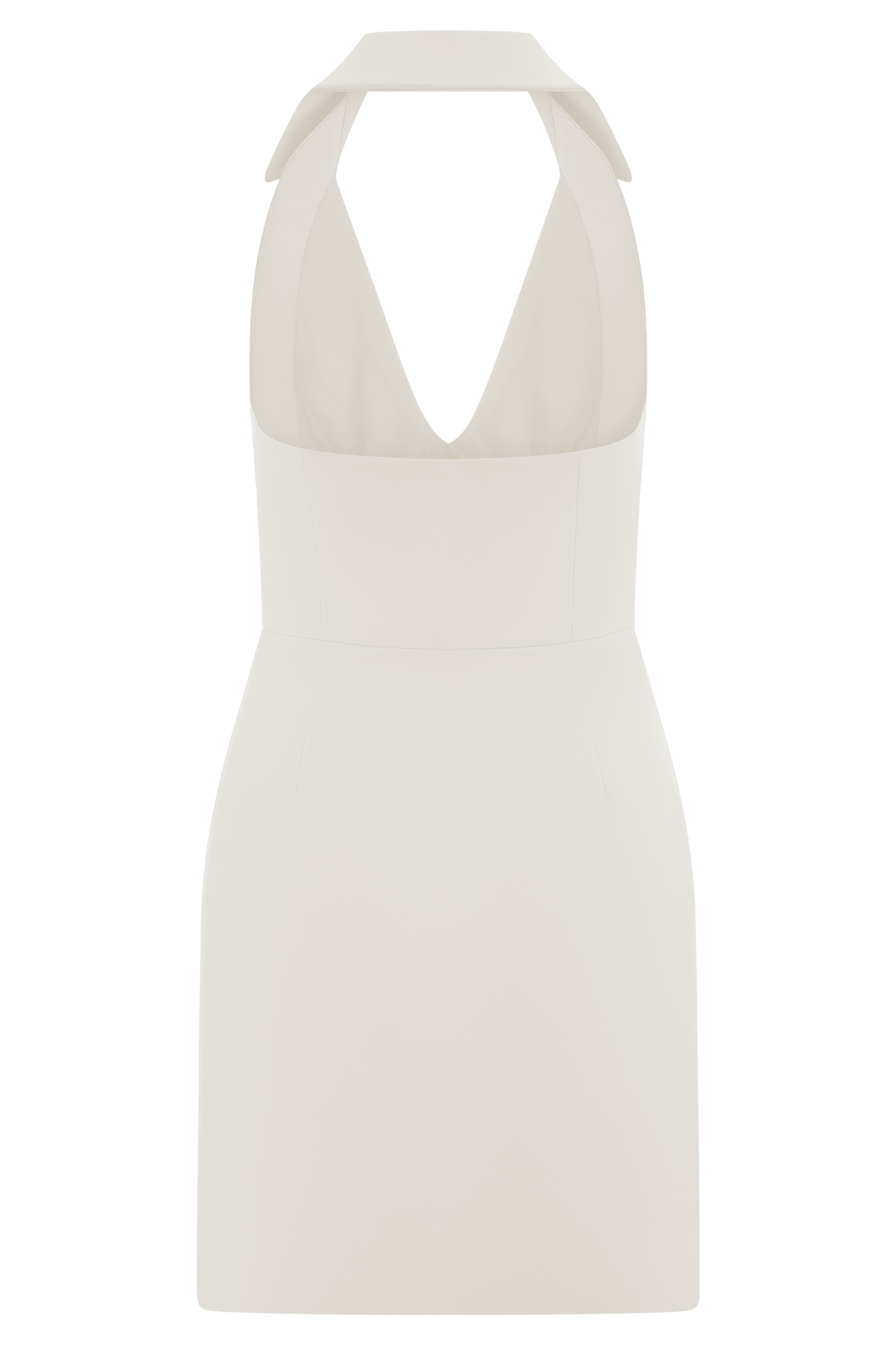 Robe mini à col montant Ruth Cotton - Ivoire