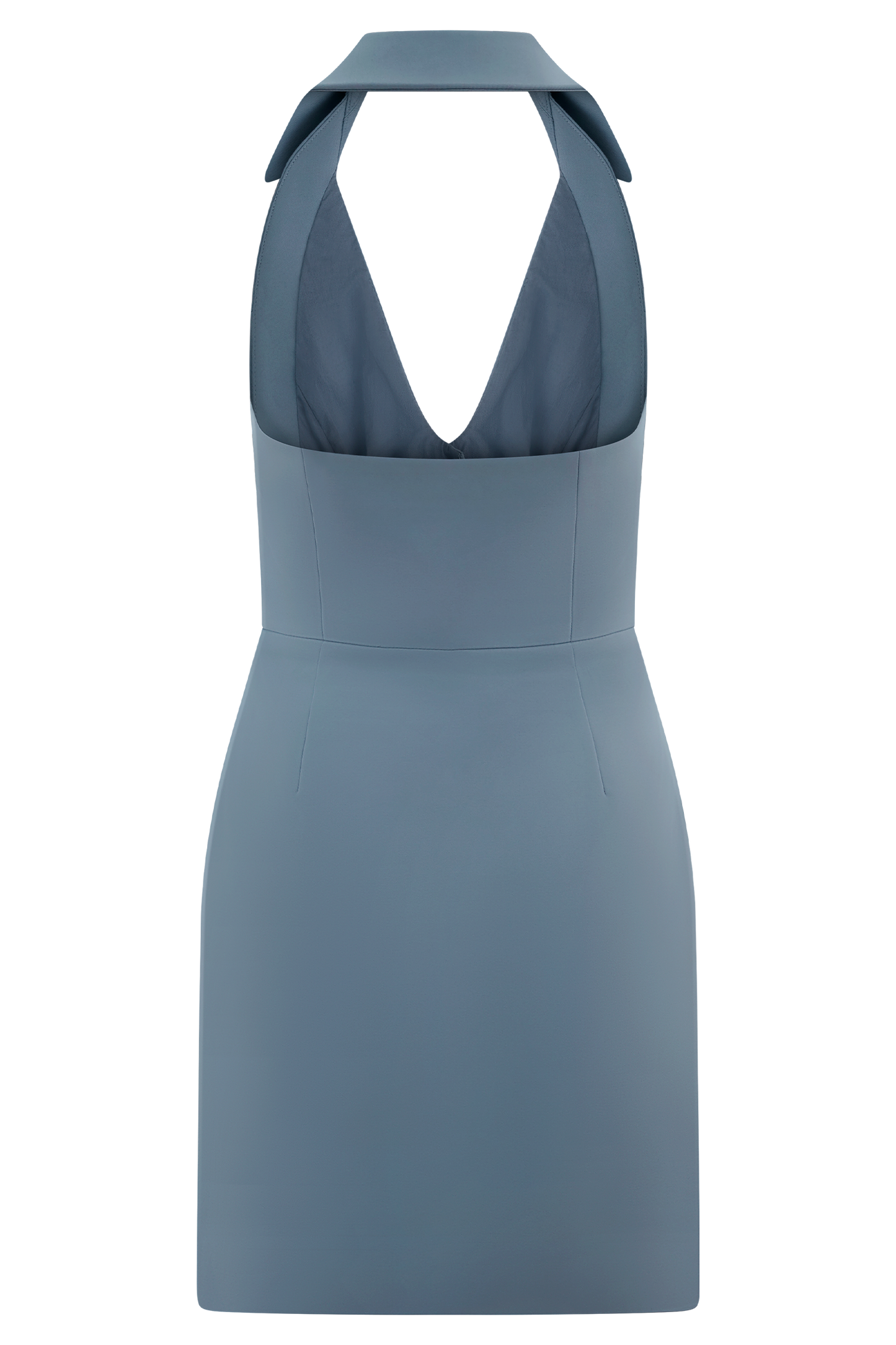 Robe mini halter Ruth Cotton - Bleu océan