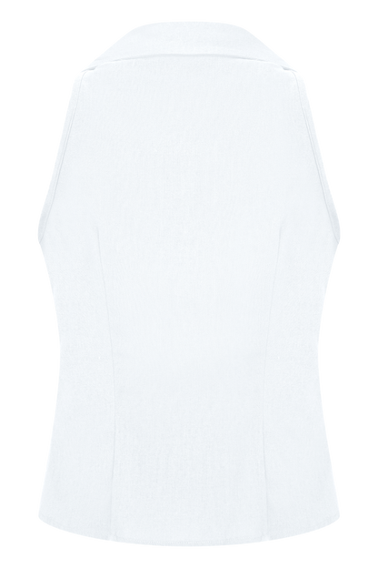 Chemise en lin sans manches Scout - Blanche