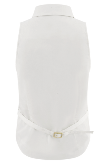 Haut sans manches à col montant Selene - Blanc
