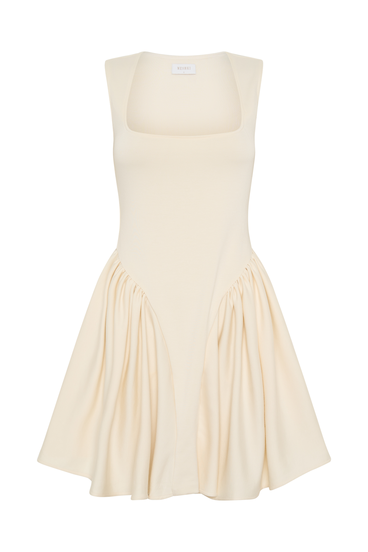 Mini-robe Sharon en jersey scuba - Ivoire
