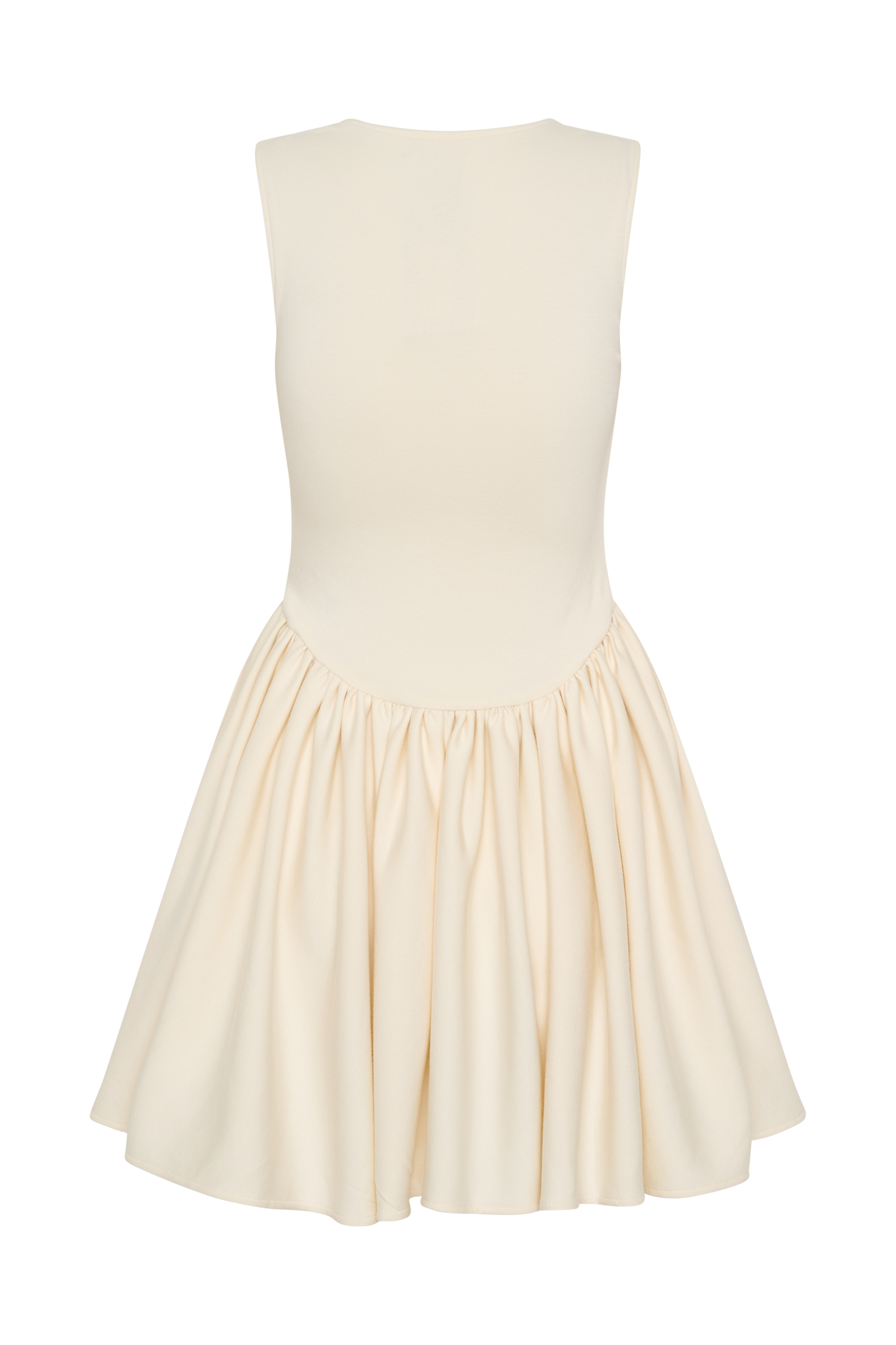 Mini-robe Sharon en jersey scuba - Ivoire