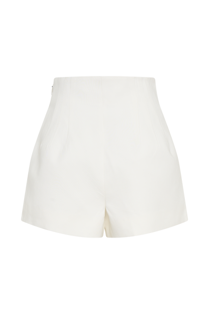 Shorts taille haute Silas - Blanc