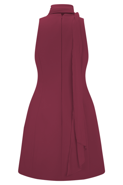 Mini-robe brodée Skyler Suiting - Vin rouge