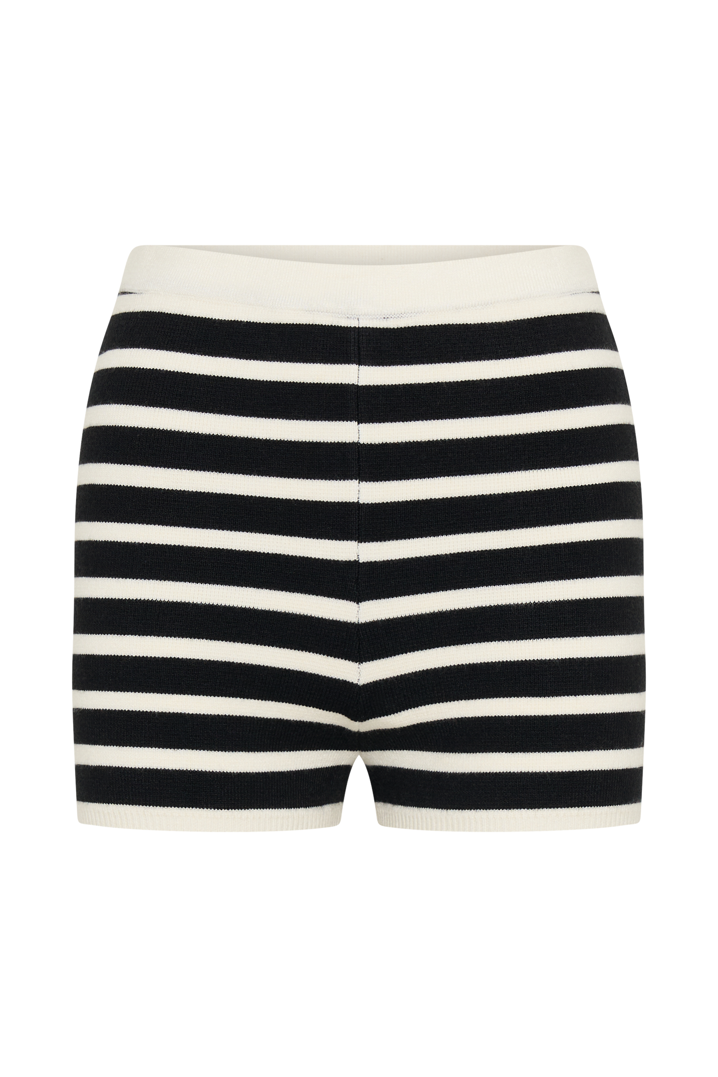 Short en tricot rayé Tabitha - Noir/Blanc