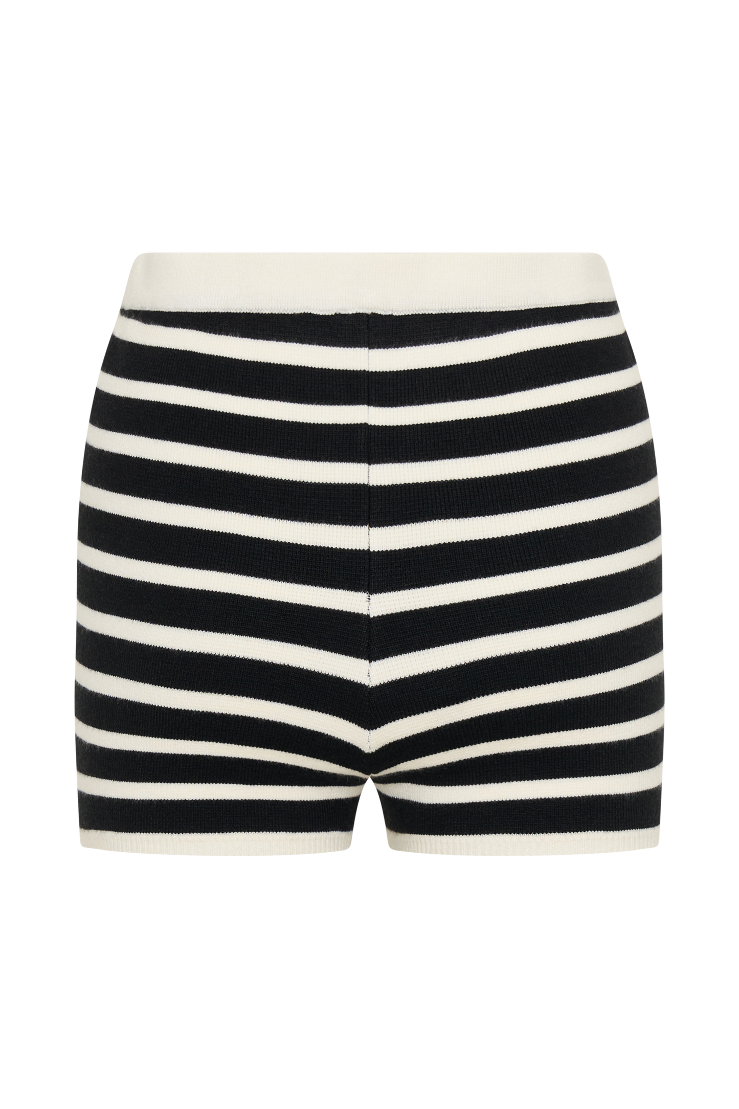 Short en tricot rayé Tabitha - Noir/Blanc