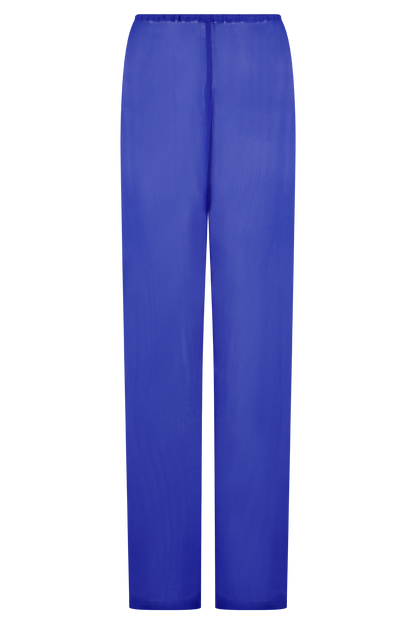 Pantalon droit transparent Tonya - Bleu cobalt