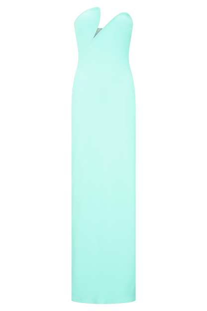 Robe Maxi Sequin Sans Bretelles Winston - Lagoon