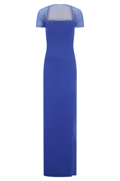 Wyatt Robe Maxi Élasthanne et Maille - Bleu Cobalt