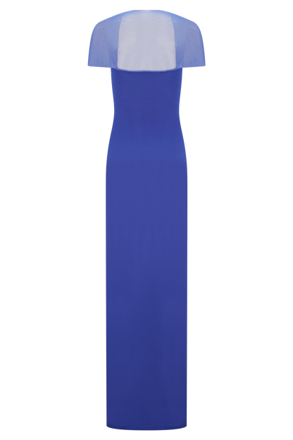 Wyatt Robe Maxi Élasthanne et Maille - Bleu Cobalt